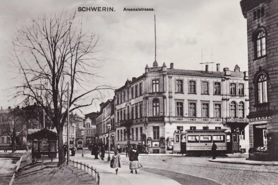 Postcard: Schwerin near Friedrichstr. (1908)