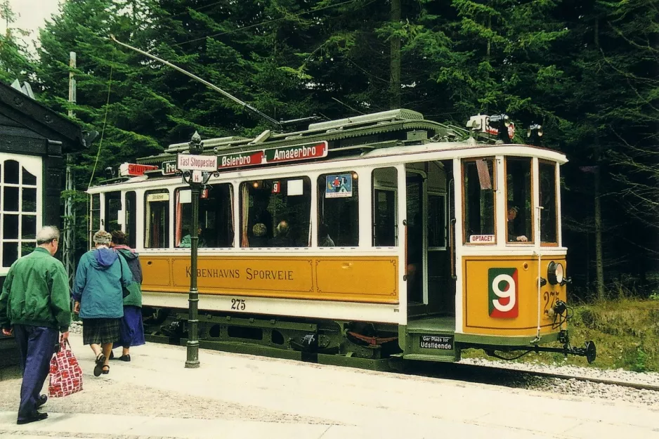 Postcard: Skjoldenæsholm standard gauge with railcar 275 at Eilers Eg (1999)