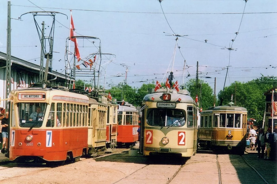 Postcard: Skjoldenæsholm standard gauge with railcar 3060 at The tram museum (2003)