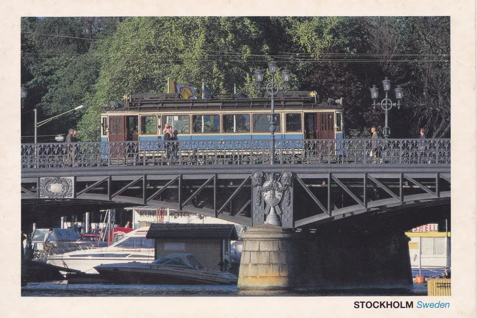 Postcard: Stockholm Djurgårdslinjen 7N  Stockholm Sweden, Djurgårdsbron (1992)