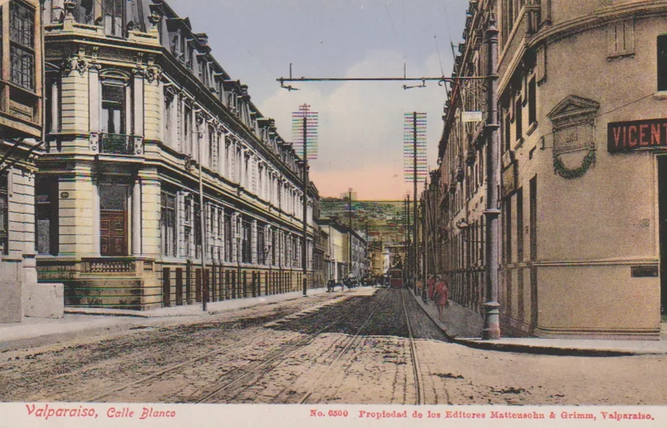 Postcard: Valparaíso on Calla Blanco (1915)