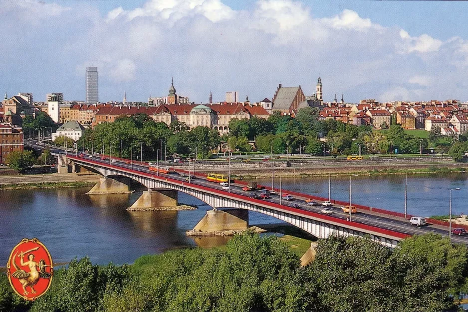 Postcard: Warsaw on Most Śląsko-Dąbrowski (1983)