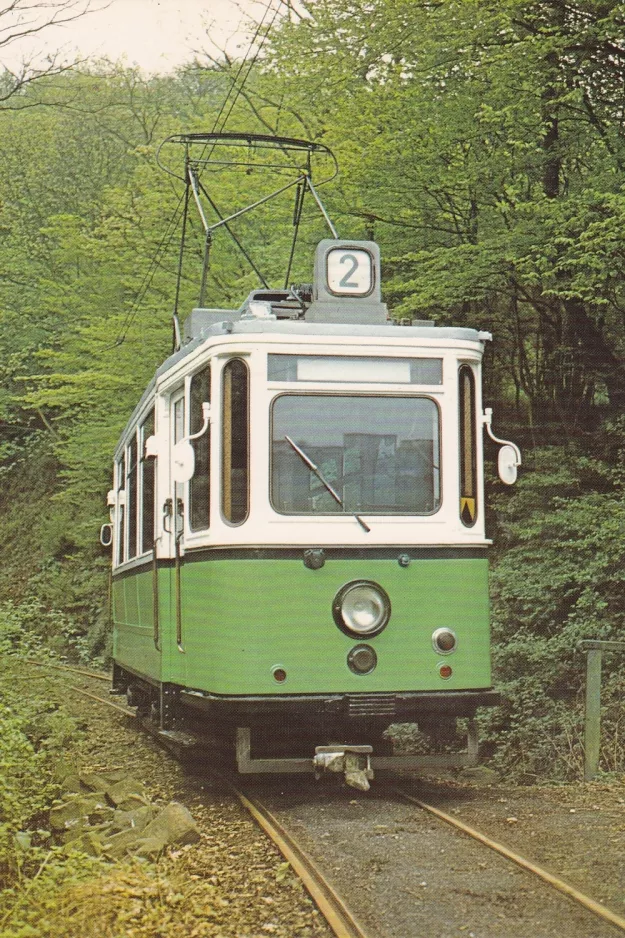 Postcard: Wuppertal BMB with railcar 53 on Bergischen Museumsbahnen (1995)