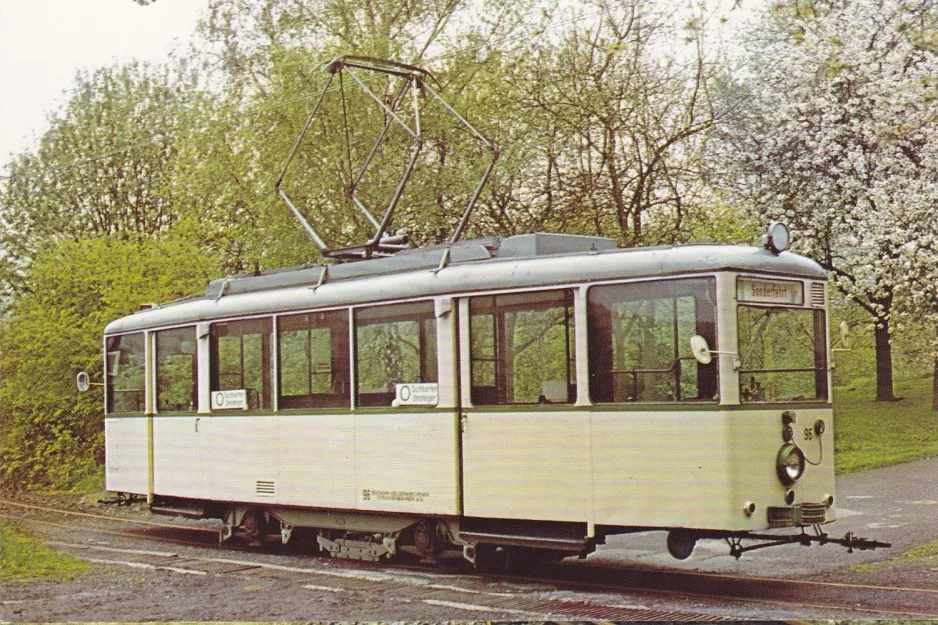Postcard: Wuppertal BMB with railcar 96 on Bergischen Museumsbahnen (1995)