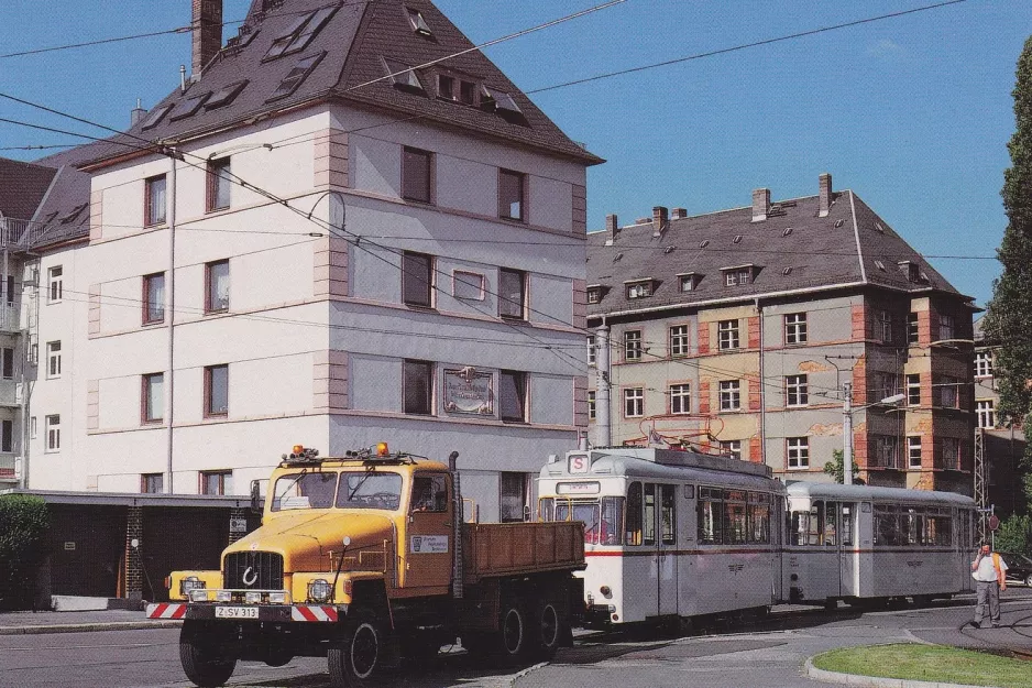 Postcard: Zwickau museum tram 92 at Schlachthofstr. (1998)