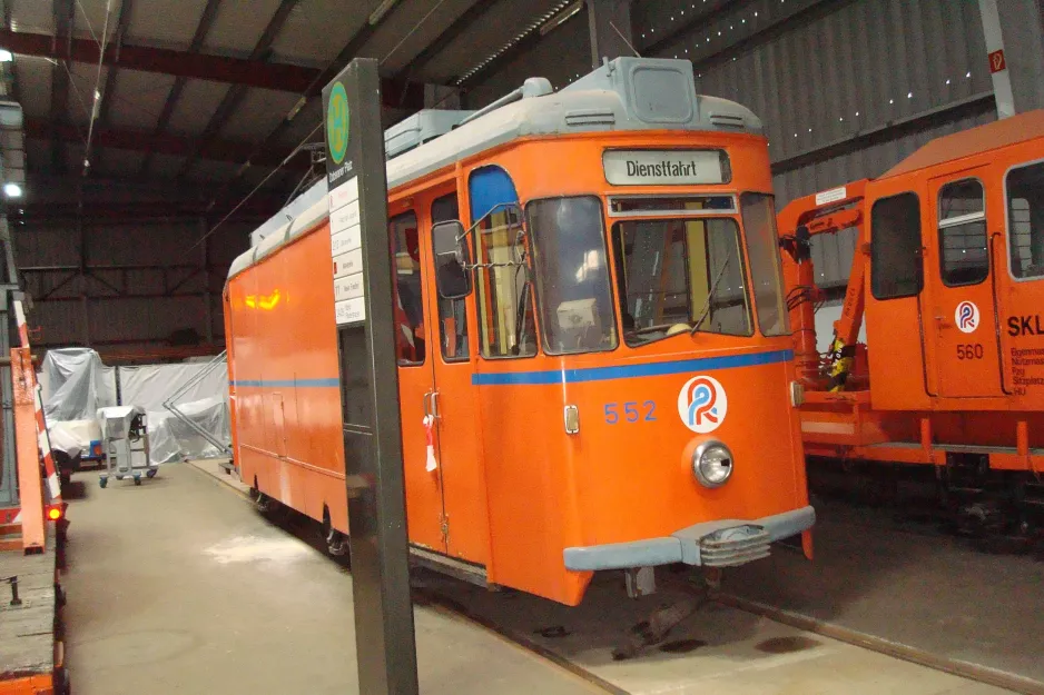Rostock service vehicle 552 in Straßenbahnmuseum - depot12 (2015)