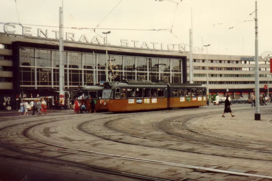 Rotterdam tram line 4 at Rotterdam Centraal Stationsplein (1981)