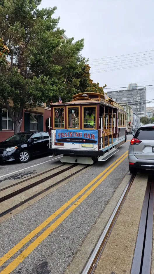 San Francisco cable car 27 near Cable Car Museum (2024)