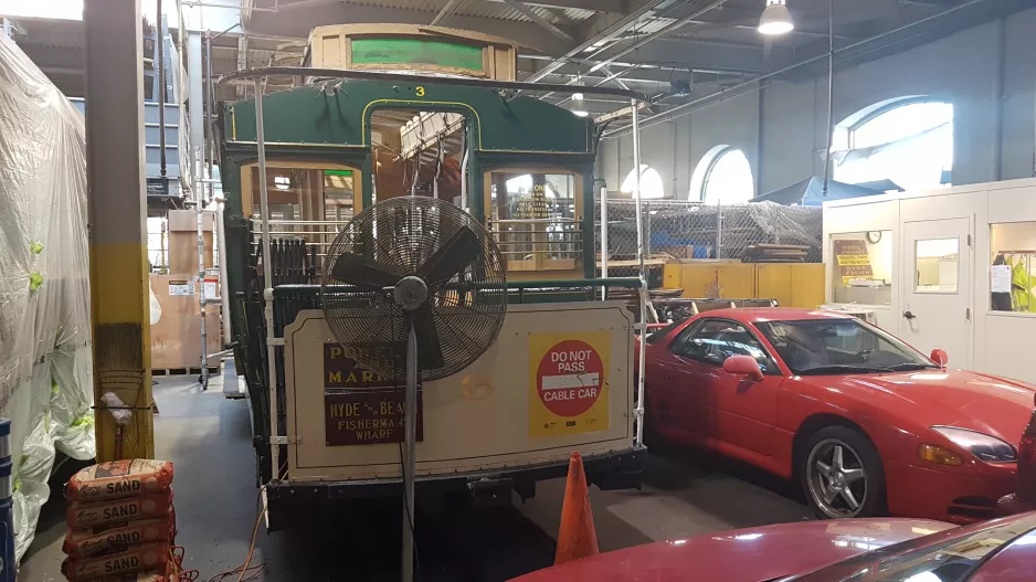 San Francisco cable car 3 inside the depot Washington Street & Mason Street (2019)