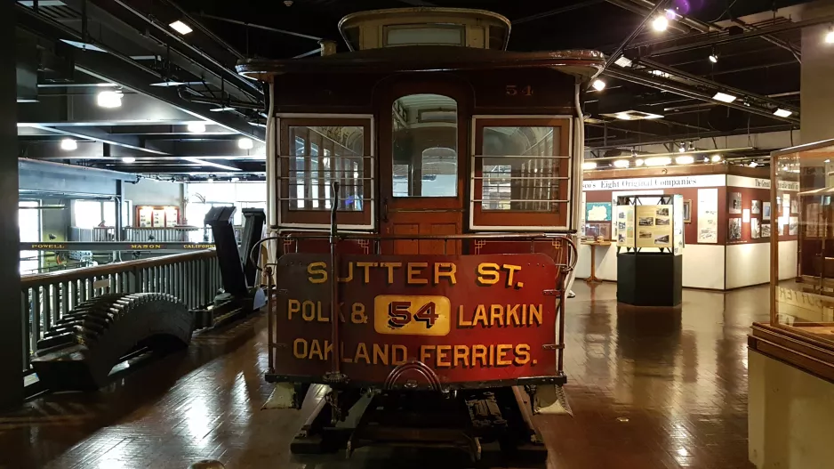 San Francisco cable car 54 in San Francisco Cable Car Museum (2021)