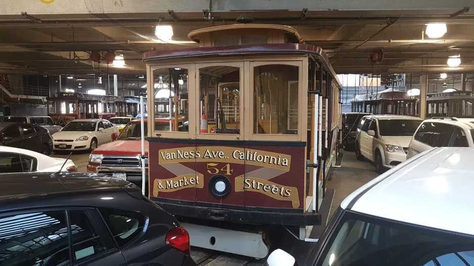 San Francisco cable car 54 inside Washington & Mason (2019)