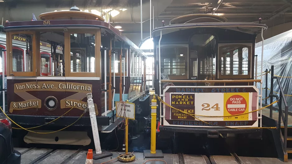 San Francisco cable car 56 inside Washington & Mason (2019)