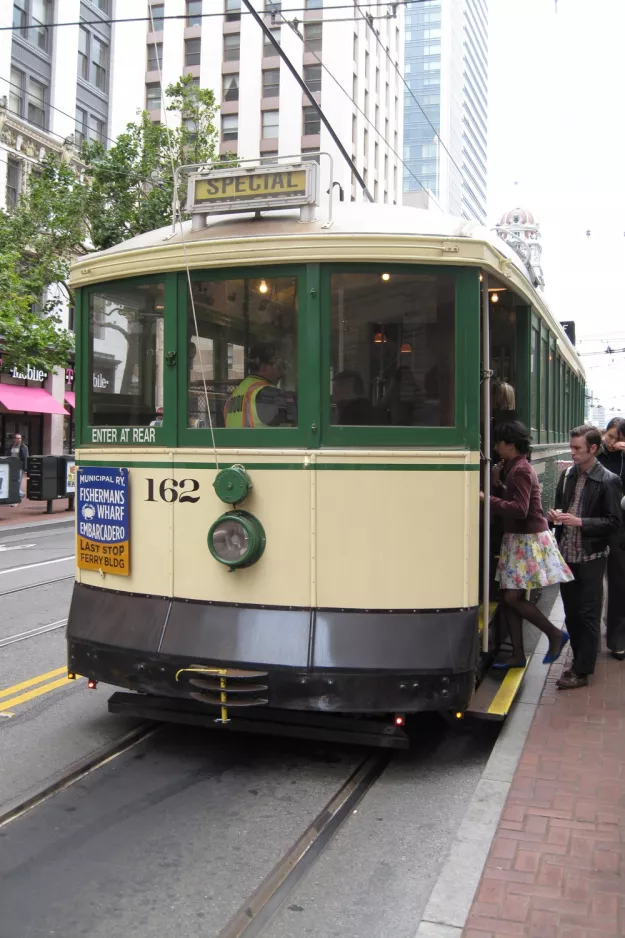 San Francisco F-Market & Wharves with railcar 162 at Market Street & Kearny Street (2010)