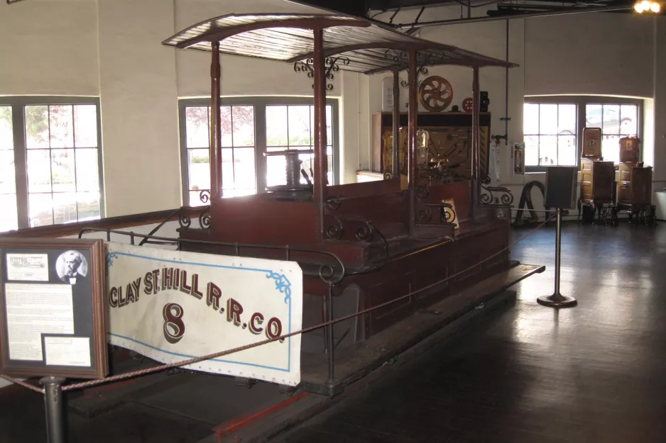 San Francisco open cable car 8 in Cable Car Museum (2010)