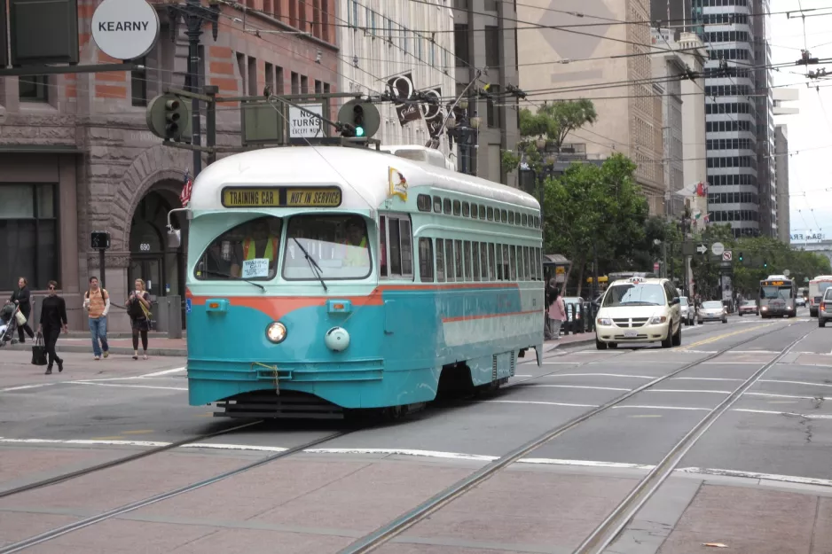 San Francisco railcar 1076 on Market Street (2010)