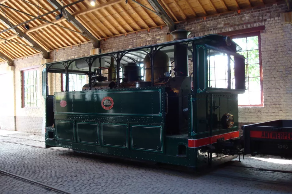 Schepdaal steam powered railcar 1066 in Tramsite (2010)