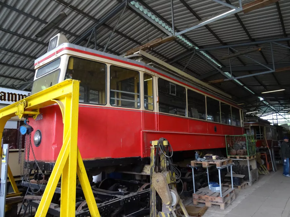 Schönberger Strand railcar 3006 during restoration Museumsbahnen Schönberger Strand (2019)