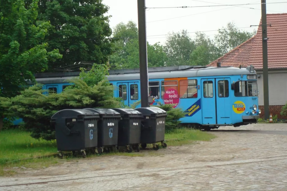 Schöneiche articulated tram 48 at Rahnsdörfer Str. (2013)