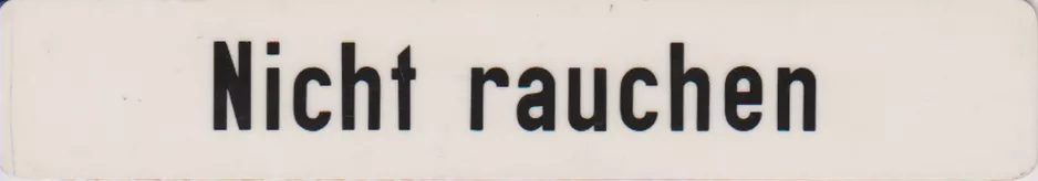 Sign: Stuttgart Nicht rauchen (1981)