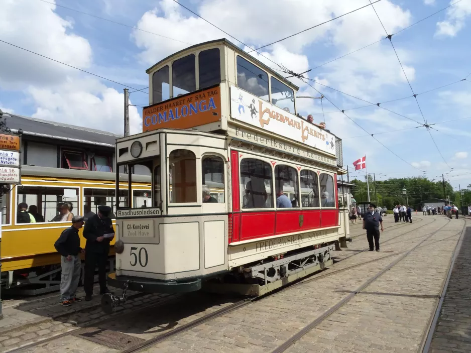 Skjoldenæsholm 1435 mm with railcar 50 at The tram museum (2019)
