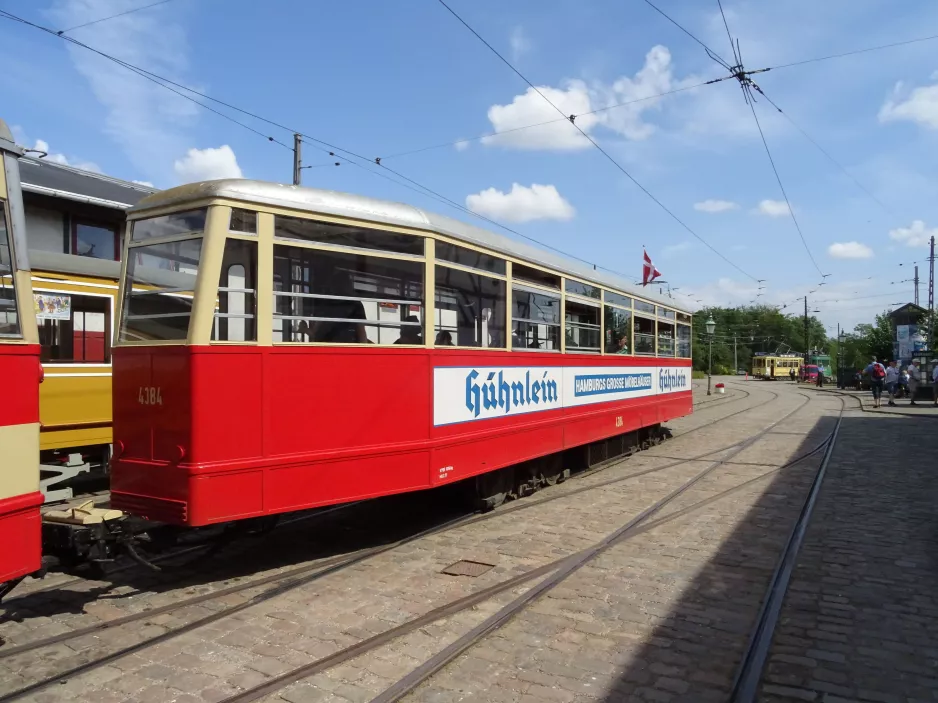 Skjoldenæsholm 1435 mm with sidecar 4384 at The tram museum (2019)