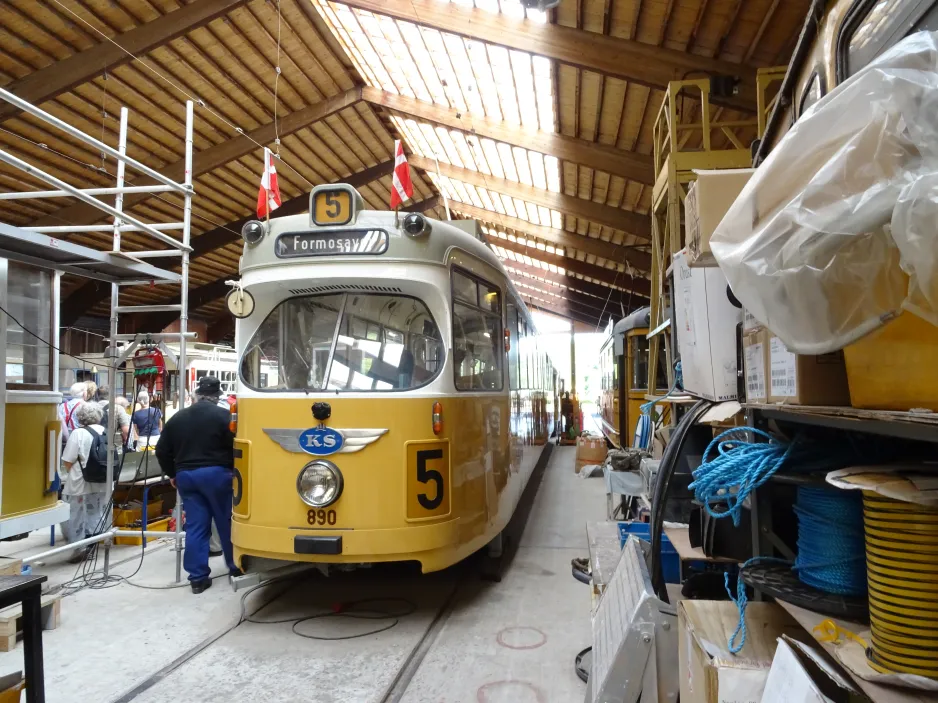 Skjoldenæsholm articulated tram 890 in Depot 1 (2024)