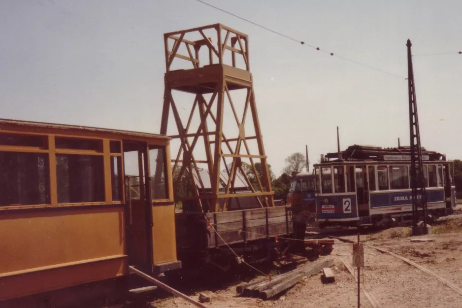 Skjoldenæsholm grinder car 60 in front of The tram museum (1982)