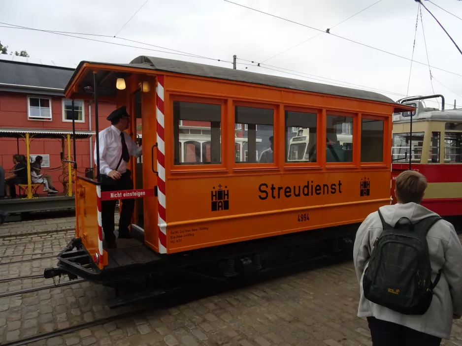 Skjoldenæsholm standard gauge with salt wagon 4994 at The tram museum (2023)