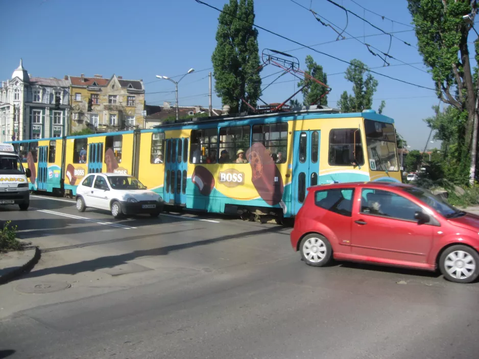 Sofia tram line 1 on bulevard "Knyaginya Maria Luiza" (2008)