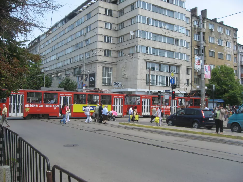 Sofia tram line 20 on bulevard "Knyaginya Maria Luiza" (2008)