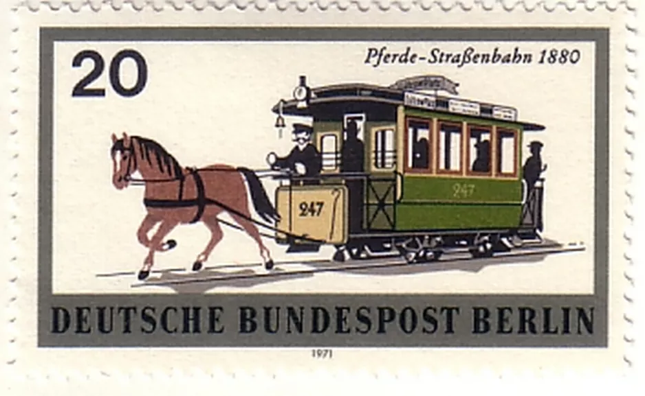Stamp: Berlin horse tram 247 (1971)