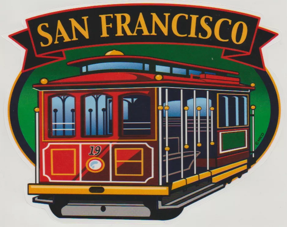 Sticker: San Francisco cable car 19 (2013)