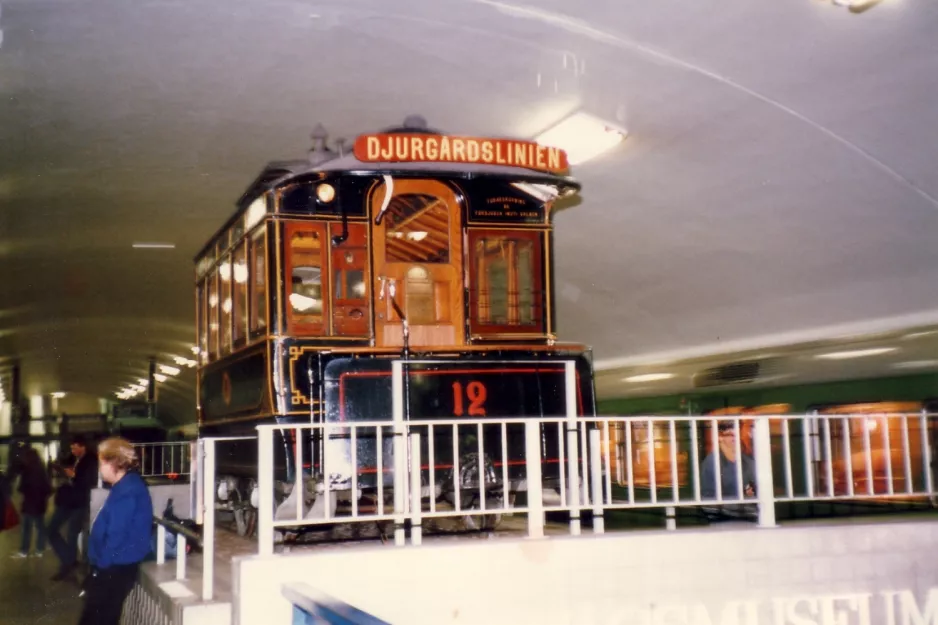 Stockholm horse tram 12 inside T-station Odenplan (1984)