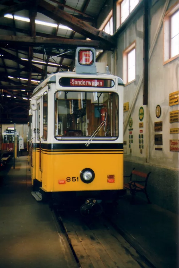 Stuttgart railcar 851 on Straßenbahnmuseum Zuffenhausen (2007)
