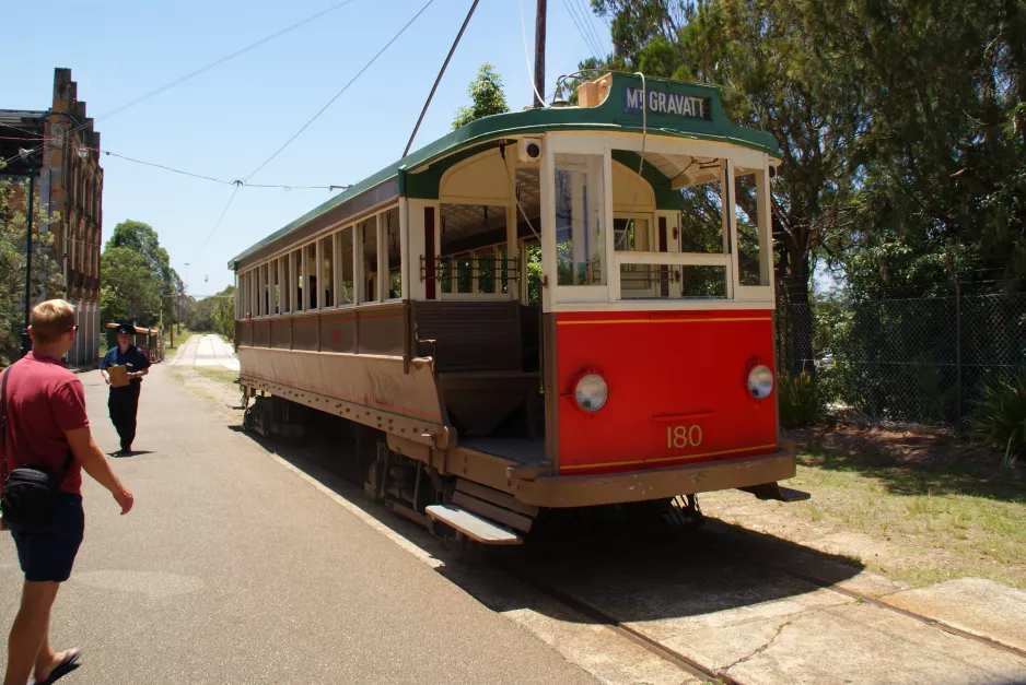 Sydney museum line with railcar 180 in Tramway Museum (2015)