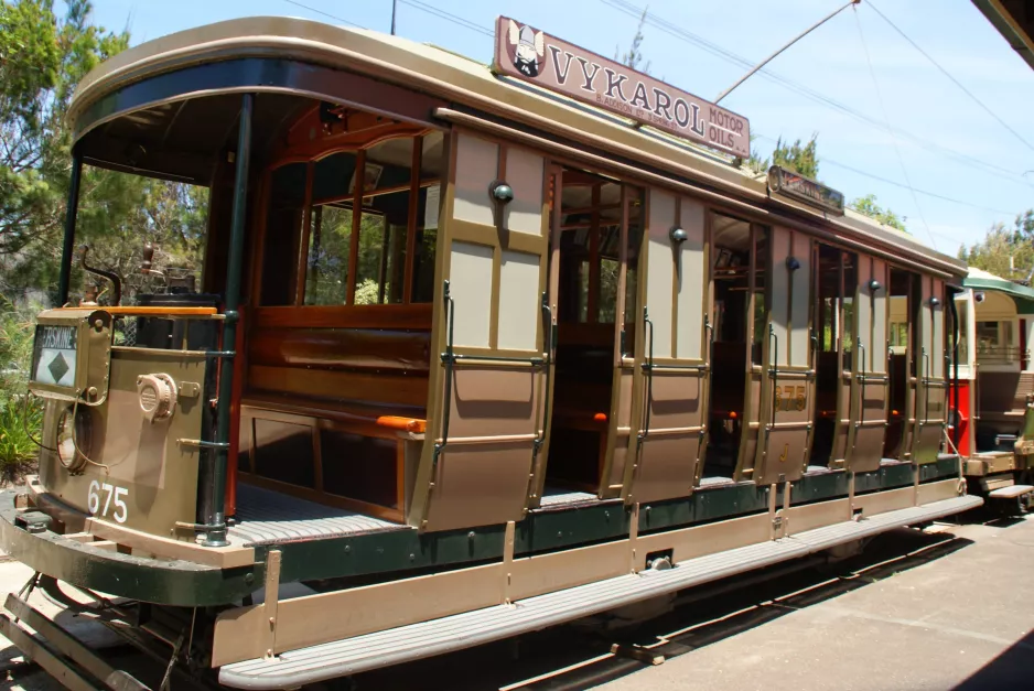 Sydney railcar 675 in Tramway Museum (2015)