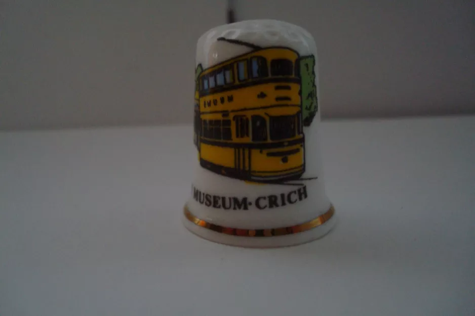Thimble: Crich museum line with bilevel rail car 510  (2010)