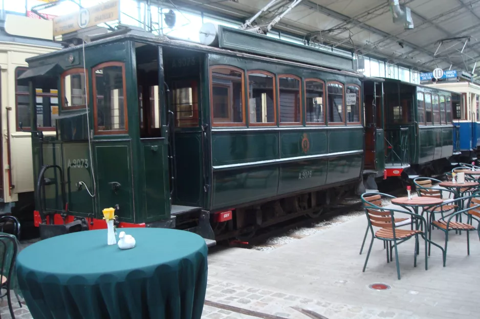 Thuin railcar A.9073, side view Tramway Historique Lobbes-Thuin (2014)