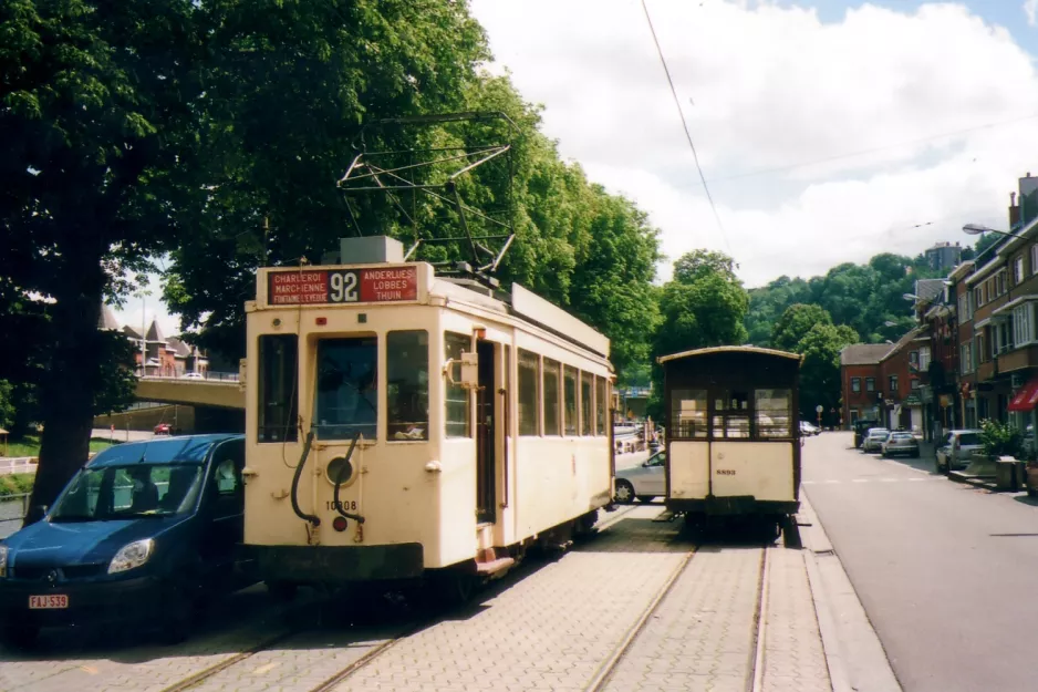Thuin with railcar 10308 at Rue t'Serstevens Thuin (2007)