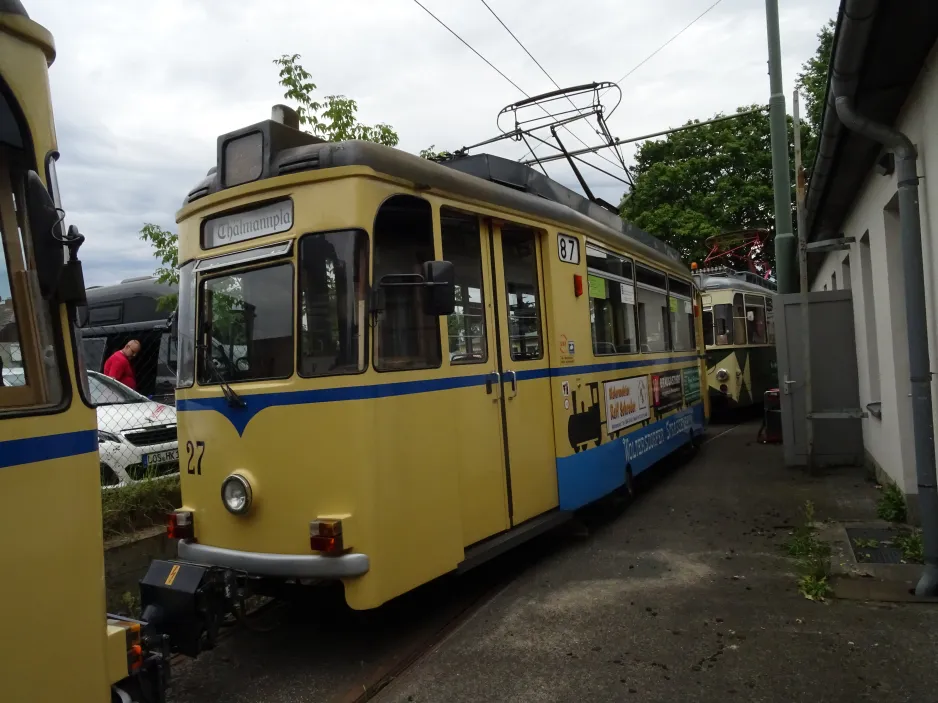 Woltersdorf railcar 27 outside Woltersdorfer Straßenbahn (2024)