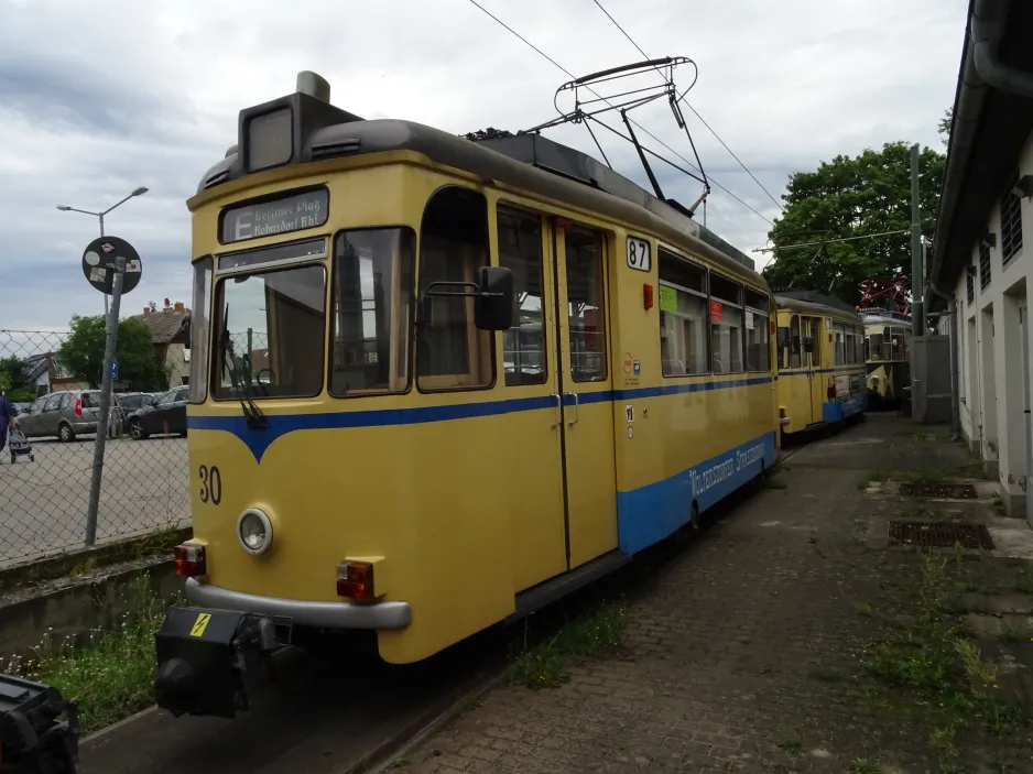 Woltersdorf railcar 30 outside Woltersdorfer Straßenbahn (2024)