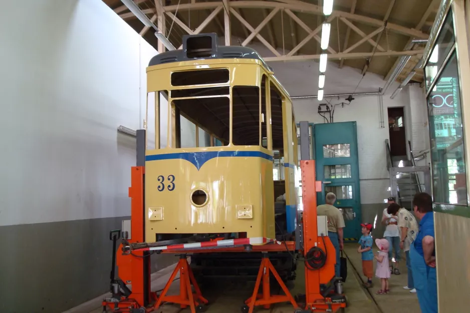 Woltersdorf railcar 33 inside Woltersdorfer Straßenbahn (2013)