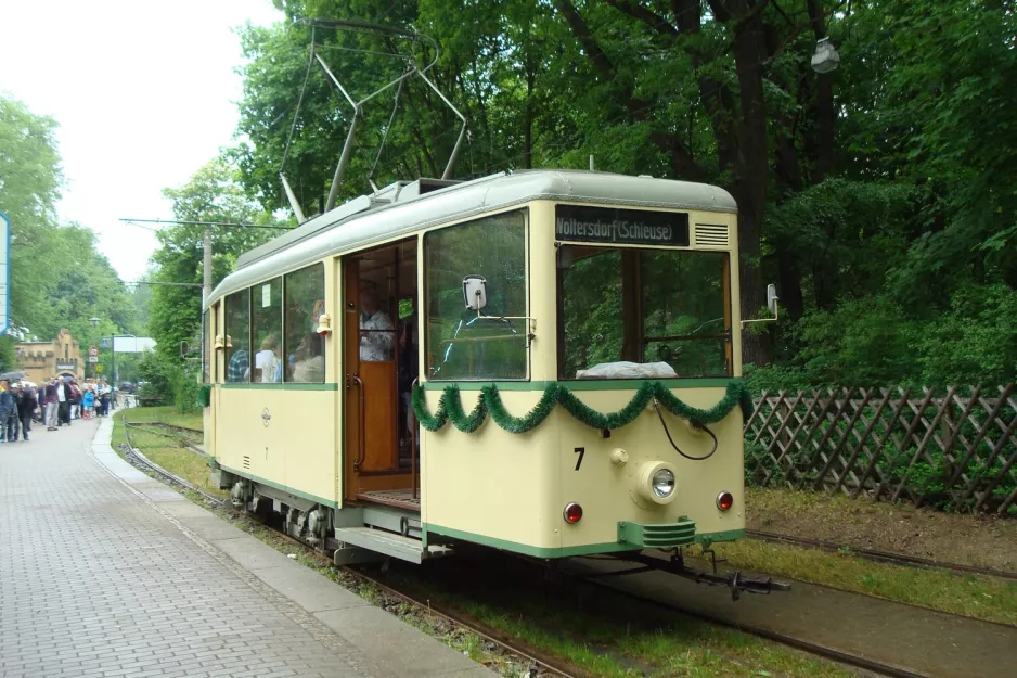 Woltersdorf Tramtouren with museum tram 7 at Rahnsdorf (2013)