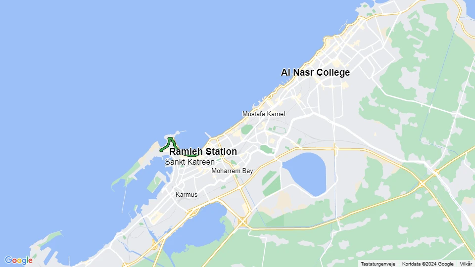 Alexandria Passengers Transport Authority (APTA) route map