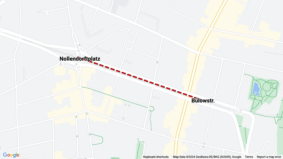 Berlin E2: Bülowstr. - Nollendorftplatz route map