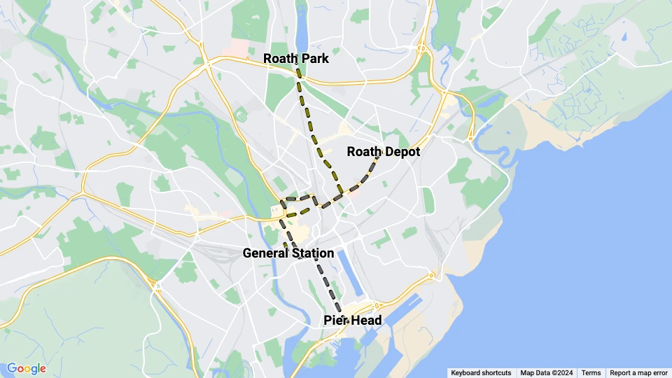 Cardiff Corporation Tramways route map