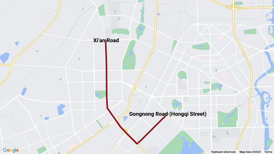 Changchun tram line 54: Xi