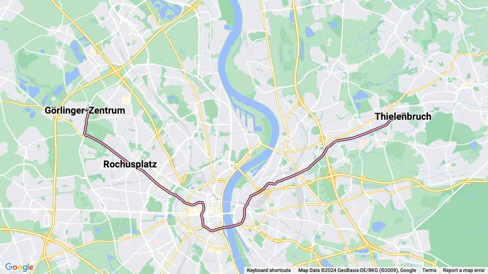 Cologne tram line 3 route map