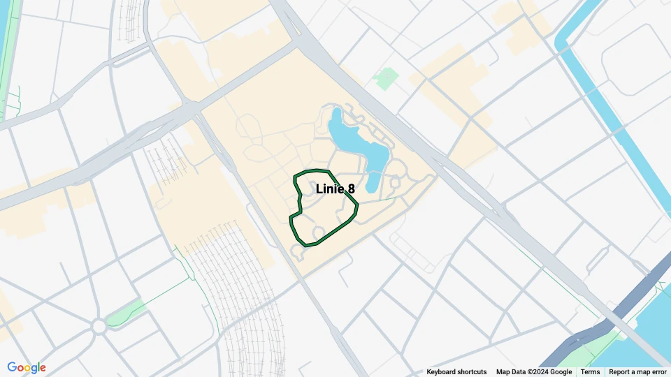 Copenhagen Tivoli: Linie 8 - Linie 8 route map