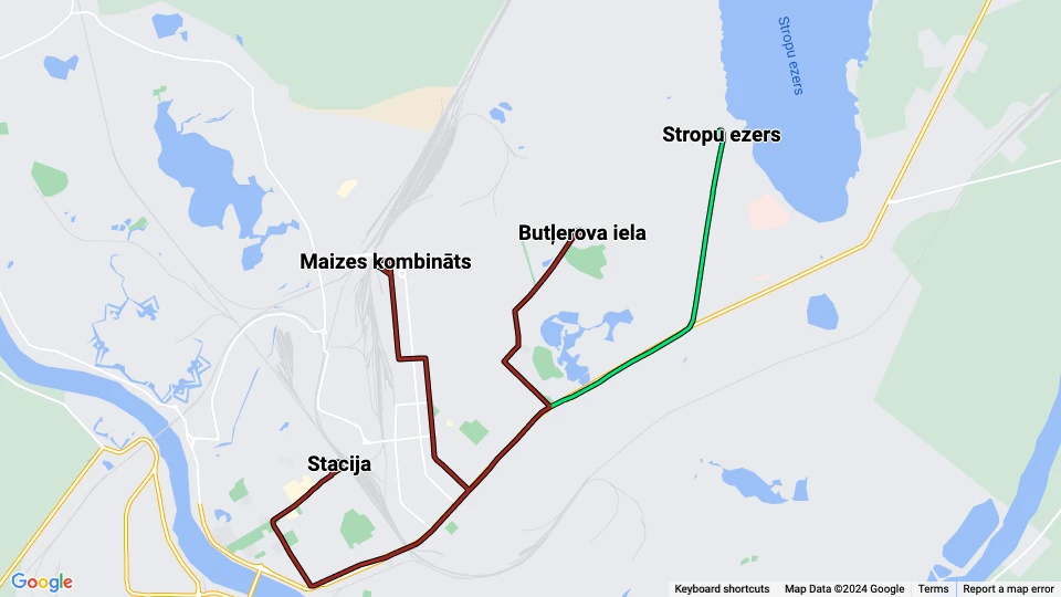 Daugavpils satiksme (DS) route map